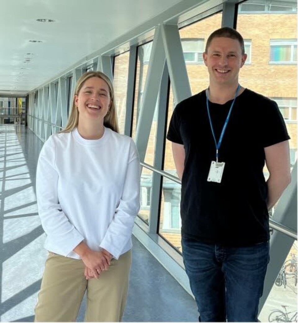 STÅR BAK ARTIKKEL: Forsker Stian Foss, som jobber i laben til Jan Terje Andersen, deler førsteforfatterskapet til studien med daværende master-student Alexandra Jonsson.
Foto: Privat