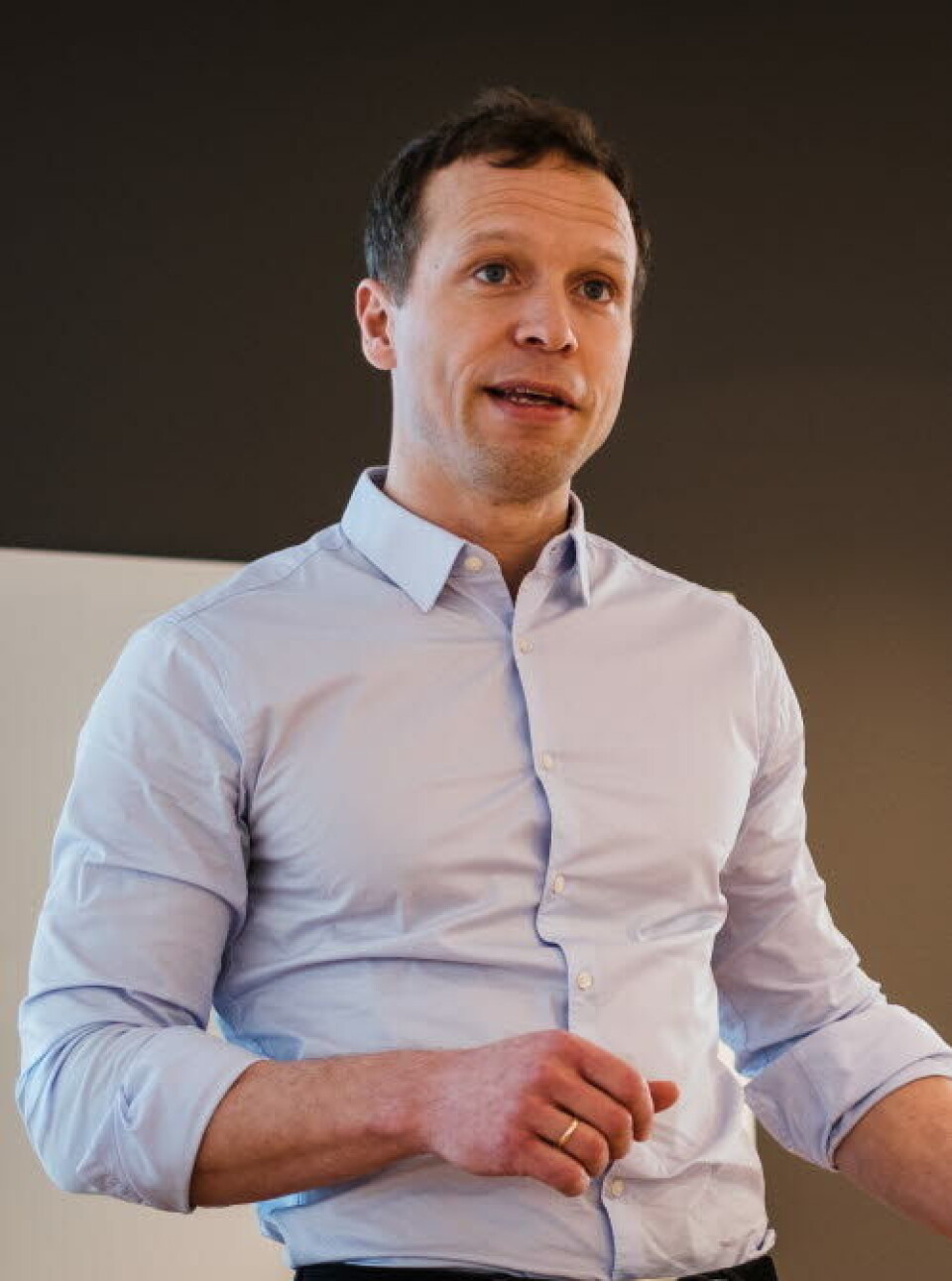 SNAKKET OM BÆREKRAFT: Morten Tangnes, daglig leder i Biogen Norge.
Foto: Ole Gunnar Onsøien
