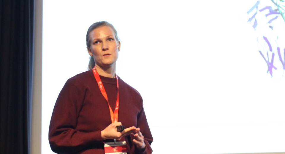 – Vi har et vesentlig problem med immunterapi som skiller seg fra andre legemidler, sa klinisk farmasøyt Maria Larsen under Farmasidagene. Foto: Lars Brock Nilsen