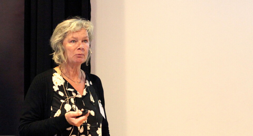 – Vi må ha en proaktiv dialog, og ikke havne på etterkant slik som det ofte blir i dag, sier fagdirektør i SLV, Siri Wang, om mangelen på legemidler til barn. Her avbildet under under LMIs regulatoriske høstmøte torsdag 24. oktober. Foto: Lars Brock Nilsen