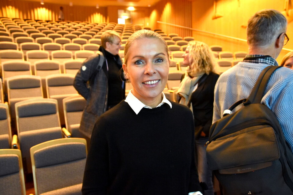 Margrete V. Bjurstrøm, Head of Clinical Operations i Boehringer Ingelheim Norge, pekte under torsdagens møte på flere grunner til at Norge sakker akterut i konkurransen om industrifinansierte kliniske studier. Foto: Lars Brock Nilsen