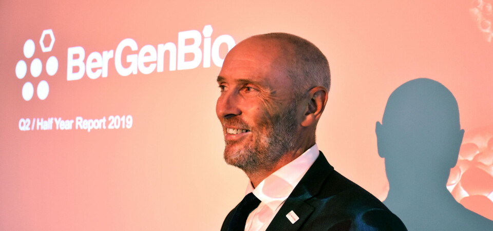 Richard Godfrey, administrerende direktør i det norske biotech-selskapet BerGenBio, presenterte mandag selskapets rapport for andre kvartal og første halvår 2019. Foto: Lars Brock Nilsen