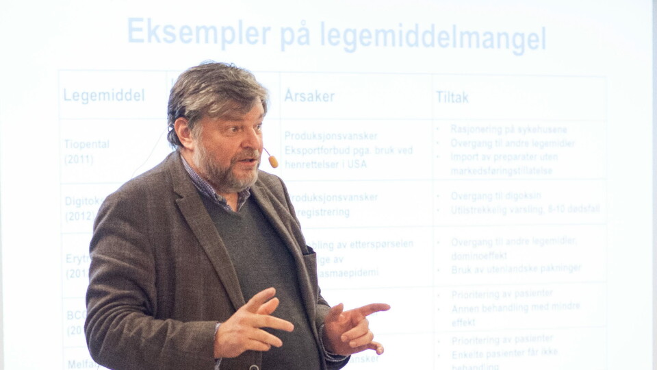 – Det vanlige er at originalfirmaene gjør endringer av administrasjonsform for å motvirke konkurranse, og en slik utvikling vil absolutt gi økt konkurranse for originalprodusentene, sier Steinar Madsen i SLV. Foto: Lars Brock Nilsen