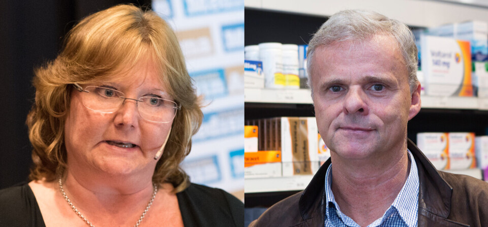 HELSEPOLITIKK, IKKE PENGER: «Det bør være helsepolitiske målsettinger, ikke kommersielle interesser som er styrende», heter det i et brev signert Tove Ytterbø, leder i Norges Farmaceutiske Forening, og Per T. Lund, administrerende direktør i Apotekforeningen. Foto: Per Corneliussen/Anette Andresen