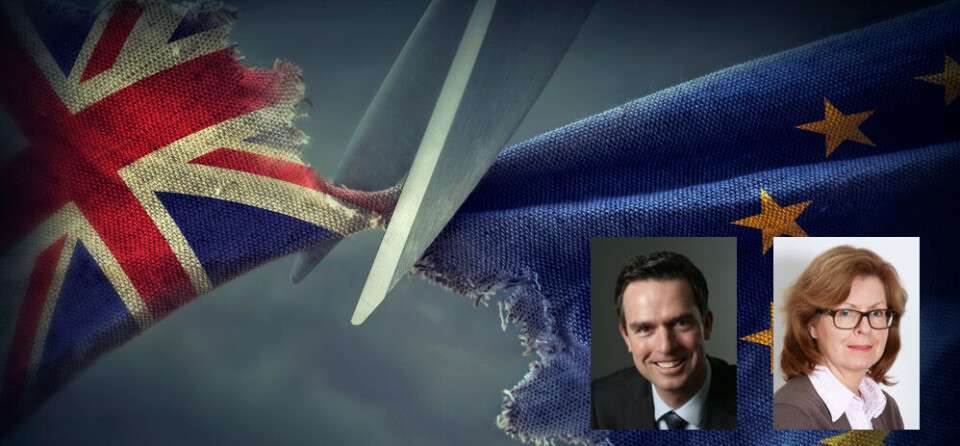 NYTT MØTE: Christian Probst i GlaxoSmithKline og Karen Marie Ulshagen i Legemiddelverket holder innlegg under DM Pharmas frokostmøte om Brexit og EMA. Foto: iStock/Getty Images