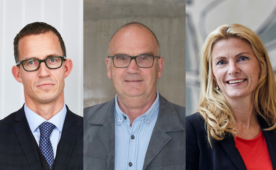 KJENTE NAVN: Ketil Widerberg (Oslo Cancer Cluster) (t.v), Steinar Thoresen (Merck) og Lena Nymo Helli (Norway Health Tech) er blant bidragsyterne til et nytt norsk selskap som skal ta i bruk «real world evidence» i utviklingen av kliniske studier og legemidler. Foto: Oslo Cancer Cluster/Dagens Medisin