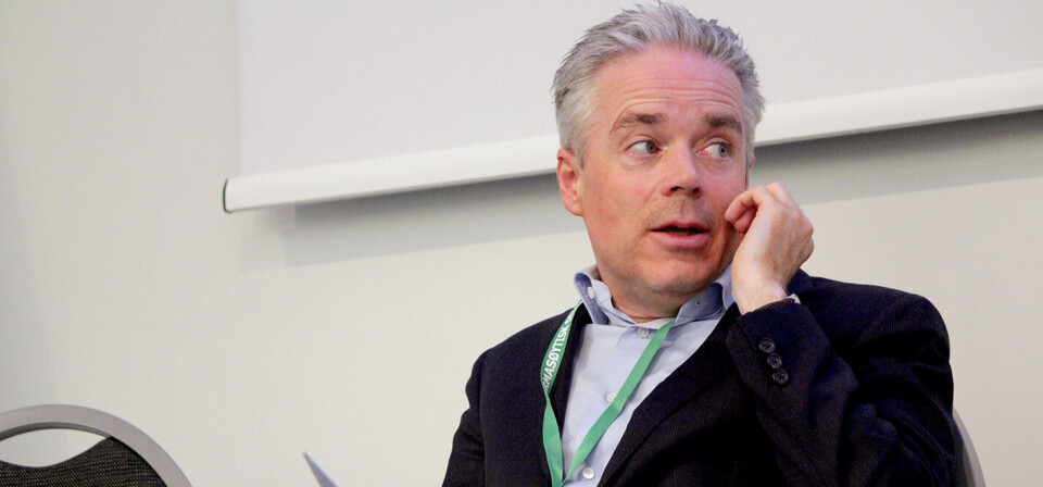 DISKUTERTE OMDØMME: Jan Glendrange diskuterte legemiddelindustriens omdømme under Farmasidagene 2017. Foto: Øyvind Bosnes Engen
