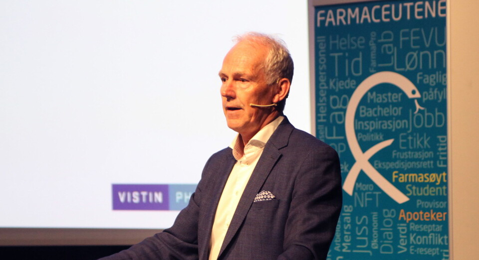 Kjell-Erik Nordby, administrerende direktør i Vistin Pharma, mener mangelen på blant annet farmasøytisk kompetanse er en brems på veien mot målet om å doble selskapets metformin-produksjon. Foto: Lars Brock Nilsen