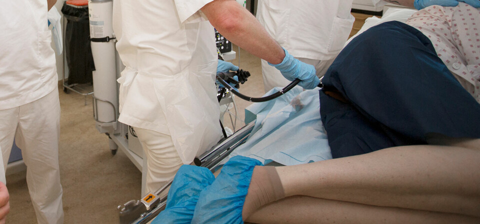 ENDOSKOPI: En pasient gjennomgår tarmundersøkelse i forbindelse med screeningprosjekt. Arkivfoto: Anette Andresen Foto: