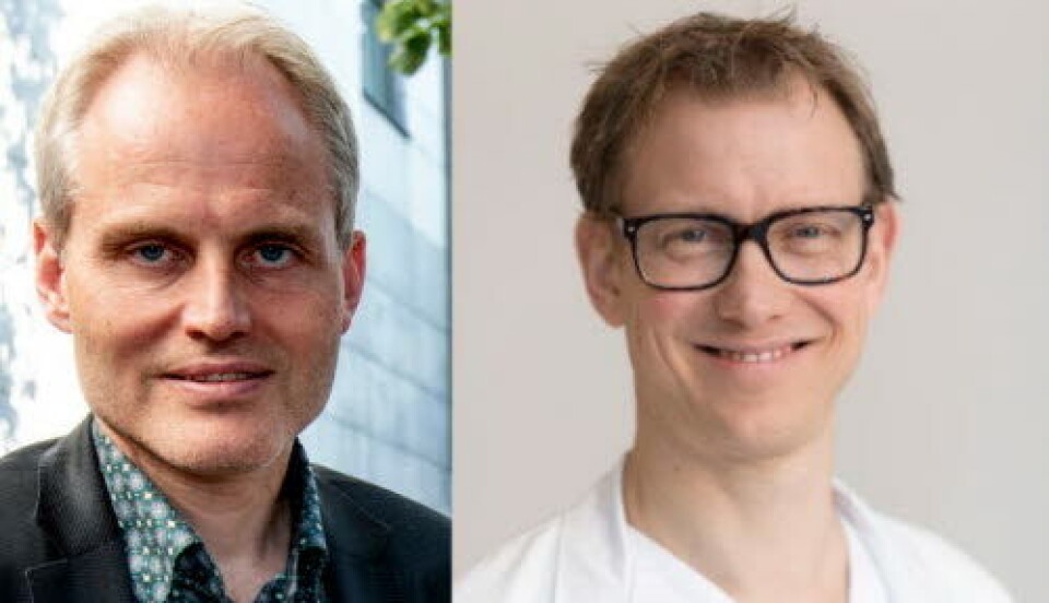 PERSONTILPASSET: Ole Christian Mjølstad (t.v) sier det er etterlengtede endringer i de nye retningslinjer for pacemaker- og resynkronisering. Espen Holte (t.h) sier retningslinjer for klaffebehandling går mot en mer persontilpasset behandling. Foto: Espen Snipstad/NTNU