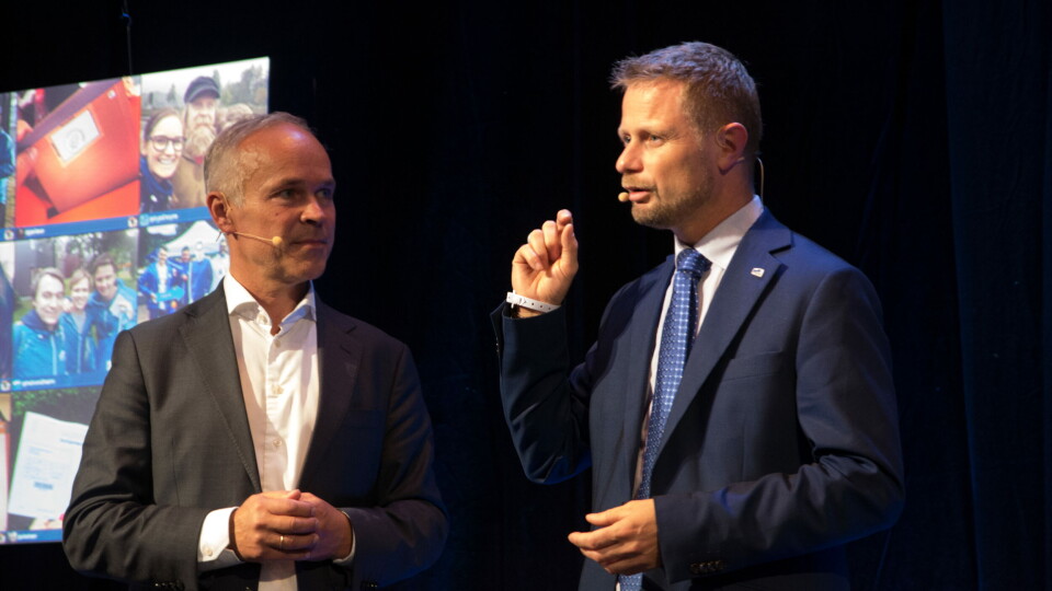 JUSTERINGER: Tirsdag klokken 11 legger finansminister Jan Tore Sanner (t.v.) frem revidert nasjonalbudsjett. Da blir det klart hvor mye regjeringen har satt av til helse- og omsorgsminister Bent Høie (t.h.) sin sektor. Arkivfoto: Lasse Moe Foto: