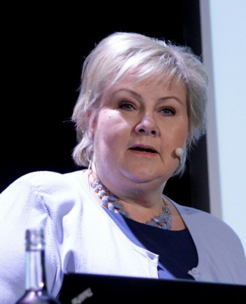 Erna Solberg (H) setter ned nytt utvalg som skal se på ytringsfrihet og pressefrihet i blant andre helse- og omsorgssektoren. Arkivfoto: Øyvind B. Engen