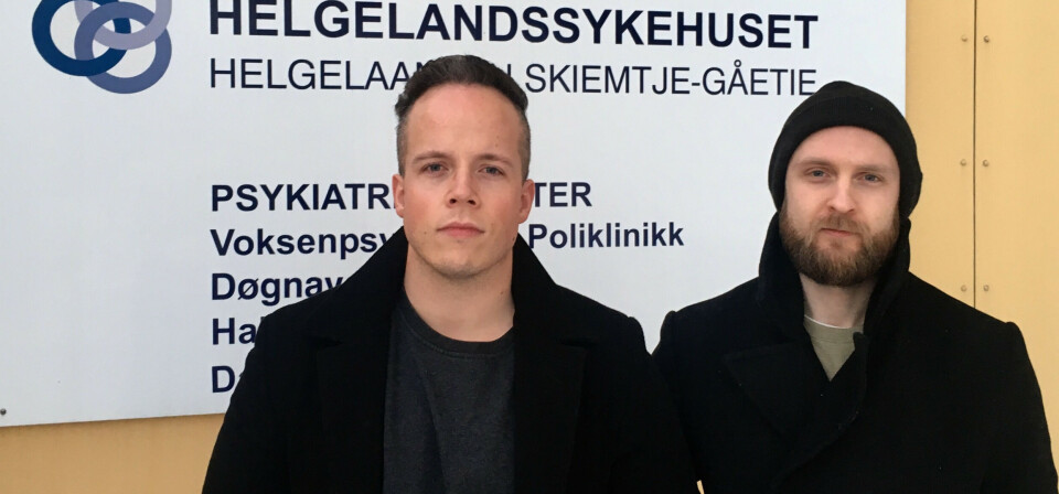 Håkon Strøm Nordnes (til venstre) og Rasmus Johansen har vært i arbeid som psykologer med lisens i to år og har gjennomført veiledet praksis i lisens. Foto: Privat