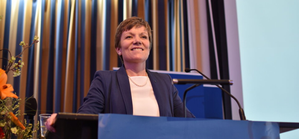 GLAD: Marit Hermansen var svært fornøyd over å bli gjenvalgt som legepresident. Foto: Lisbeth Nilsen Foto: