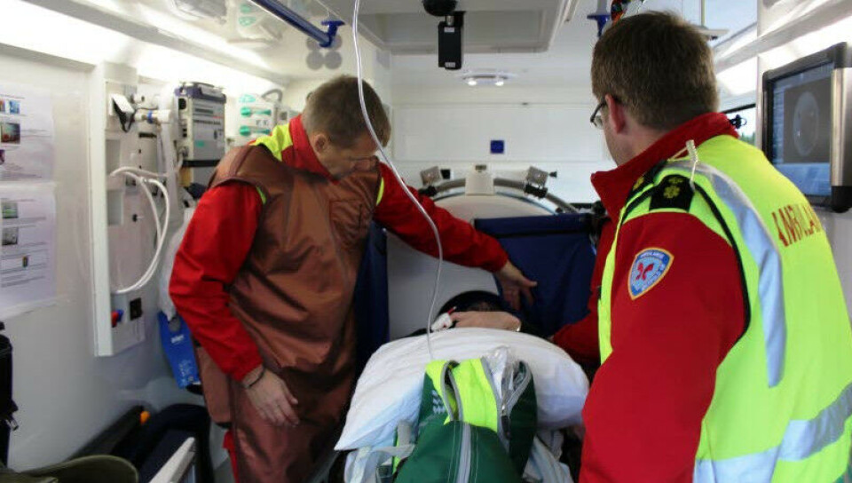 EFFEKTIVT: Med CT i ambulansen, vil man kunne ta i bruk Metalyse-behandling allerede før pasienten ankommer sykehuset. Foto: Sykehuset Østfold