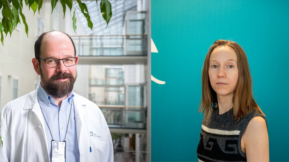 UENIG: Peter Fedorcsak, avdelingsleder ved Reproduksjonsmedisinsk avdeling, Oslo universitetssykehus er uenig med Urd Andestad, leder i Norges Farmaceutiske Forening, i hvorvidt follitropin alfa bør settes på byttelisten. Foto: Amalie Huth Hovland, UiO / Farmaceutene.no / Montasje: Lasse Moe