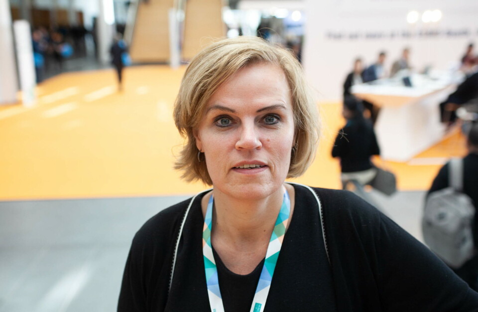 BØR INNFØRES: Gynkreftspesialist Line Bjørge ved Haukeland universitetssjukehus forventer at immunterapi i kombinasjon med cellegift innføres for pasienter med avansert livmorhalskreft. Her er Bjørge avbildet under ESMO 2018 i München. Foto: Lasse Moe BØR INNFØRES: Gynkreftspesialist Line Bjørge ved Haukeland universitetssjukehus forventer at immunterapi i kombinasjon med cellegift innføres for pasienter med avansert livmorhalskreft. Her er Bjørge avbildet under ESMO 2018 i München. Foto: Lasse Moe