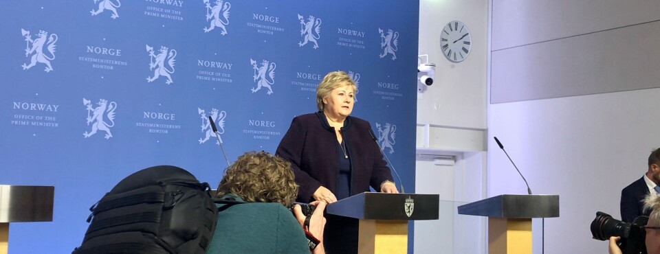 STRAMMER INN: Regjeringen ønsker ingen bråstopp, sier statsminister Erna Solberg, som er bekymret over smittesituasjonen. Arkivfoto: Anne Grete Storvik Foto: