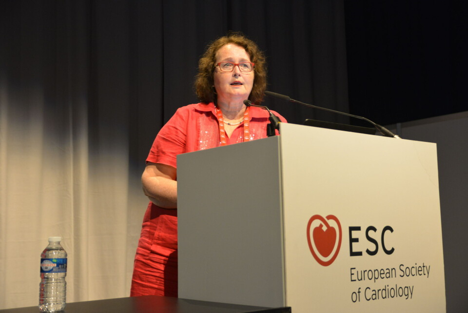 FORSKET PÅ KJØNNSFORSKJELLER: Eva Gerdts ved Haukeland Universitetssjukehus holdt et innlegg under ESC i Barcelona mandag. Foto: Målfrid Bordvik