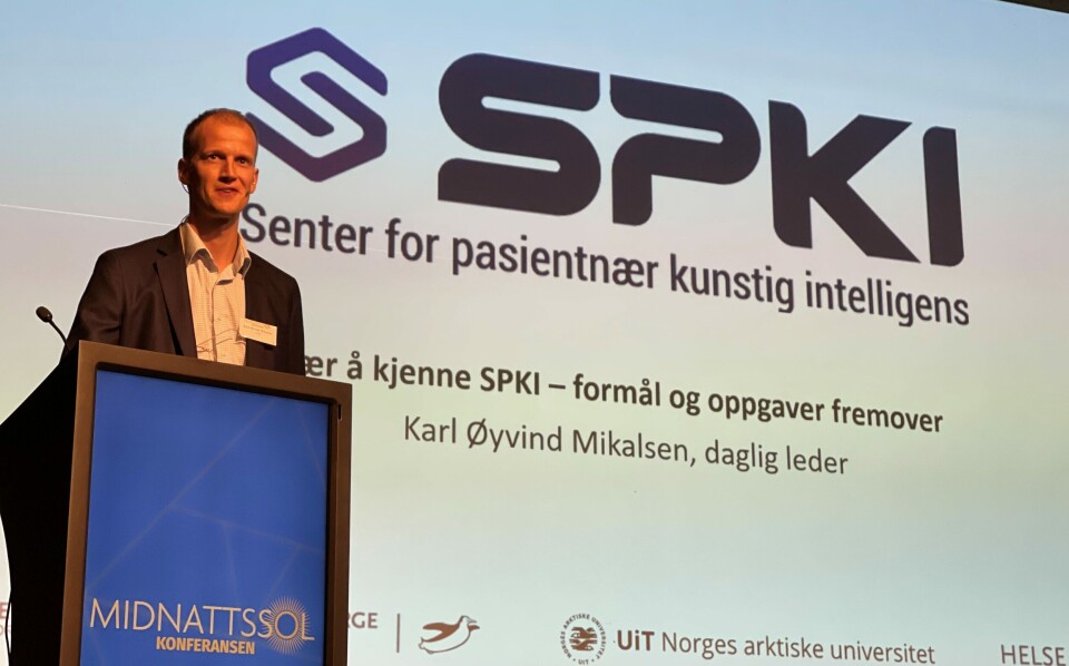 FØRST UT: Etablering av Senter for pasientnær kunstig intelligens (SPKI) er det viktigste organisatoriske grepet i den ferske KI-strategien til Helse Nord. Karl Øyvind Mikalsen er daglig leder. Foto: Anne Torill Nordsletta FØRST UT: Etablering av Senter for pasientnær kunstig intelligens (SPKI) er det viktigste organisatoriske grepet i den ferske KI-strategien til Helse Nord. Karl Øyvind Mikalsen er daglig leder. Foto: Anne Torill Nordsletta