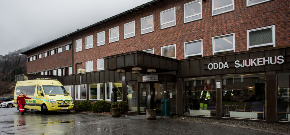 ODDA SJUKEHUS: Helse Vest og Bent Høie ville avvikle kirurgisk døgnberedskap i Odda, men flertallet på Stortinget mente noe annet. Foto: Gunn Gravdal Elton