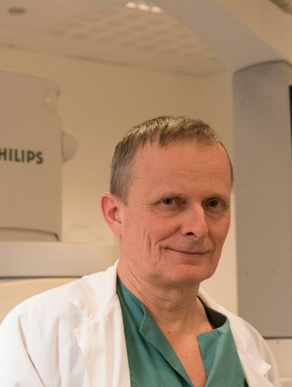 OPPMUNTRENDE: – Dette er svært oppmuntrende resultater og viser at man i enda større grad må satse på akuttbehandling av hjerneslagpasientene, sier intervensjons-nevroradiolog og overlege Terje Nome ved OUS Rikshospitalet. Foto: Per Corneliussen