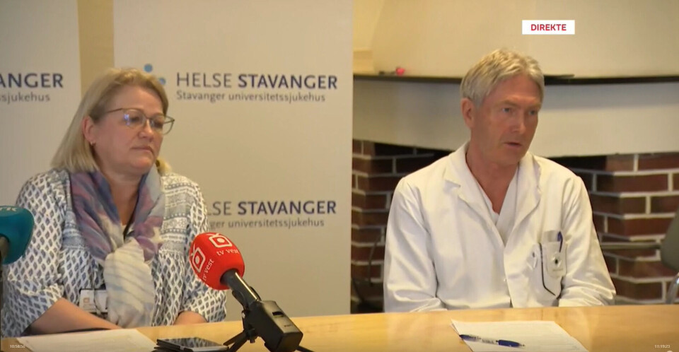 400 ANSATTE I KARANTENE: Rundt 400 av dem som jobber ved Stavanger universitetssykehus er nå i karantene. Foto: Skjermbilde