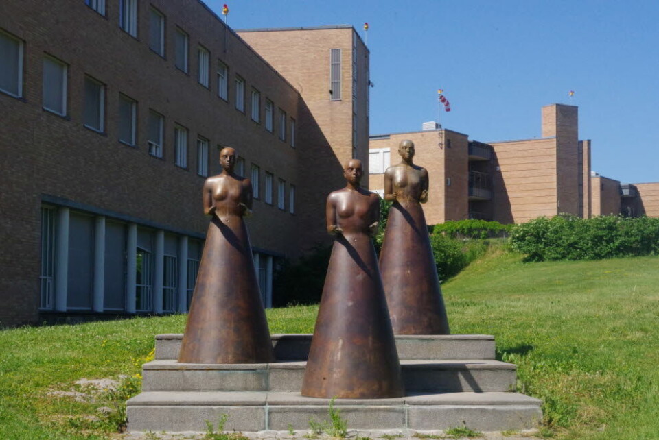 Ved innkjøringen til Rikshospitalet står en statue av tre kvinneskikkelser med utstrakte hender (Fig. 2). Statuene uttrykker at medisin er mer enn naturvitenskap, økonomi og effektivitet; medisin er også omsorg, varme og kunst (2). Hele Rikshospitalets estetikk er utformet med dette humanistiske idealet for øye.