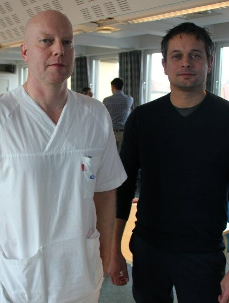 INITIATIVTAGERNE: Ola Christiansen ved Sykehuset Innlandet Hamar og Eirik Kjøbli ved St. Olavs Hospital var initiativtagere til å samle prostatakreftkirurgene. Foto: Herman Stadshaug