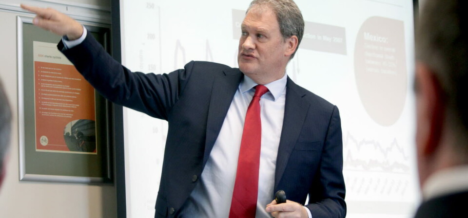 VAKSINEDIREKTØR: Thomas Breuer er medisinsk direktør ved GSKs globale vaksineenhet. Foto: Øyvind Bosnes Engen