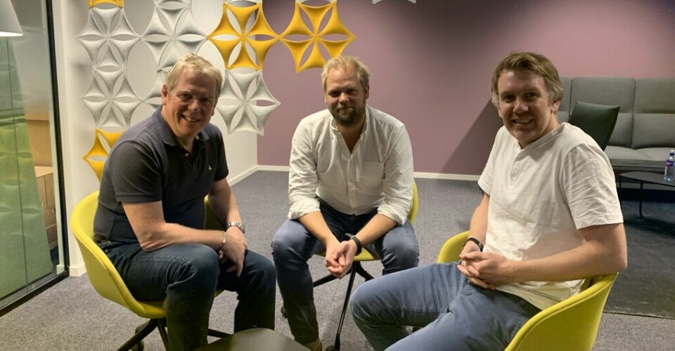 SAMARBEID: I 2019 innledet det britiske selskapet Core IMS og Norse Feedback AS et samarbeid som innebar å prøve ut en kombinasjon av verktøyene Core og NPHR i Storbritannia. Fra venstre: John Mellor-Clark, Joachim Vie og Christian Moltu.