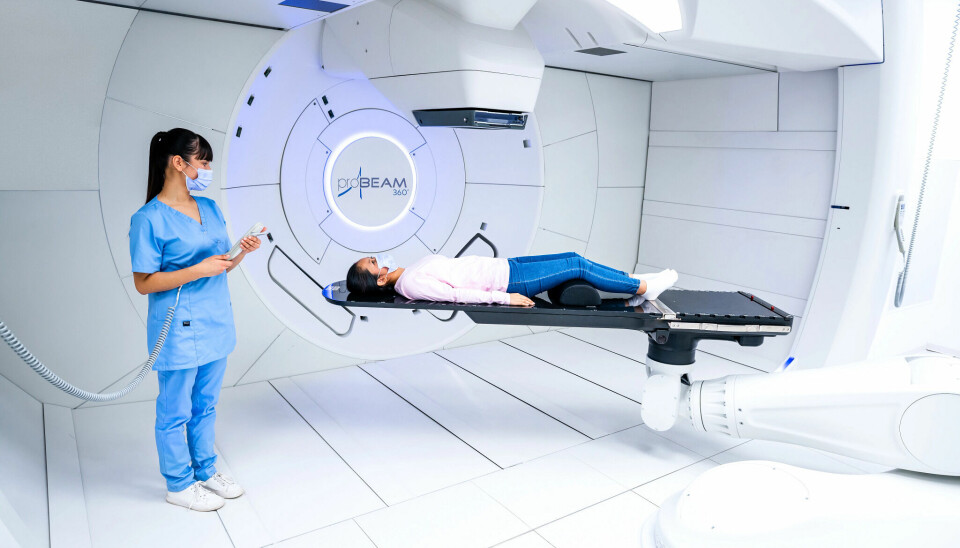 PROTONTERAPI: Bildet viser en ProBeam 360, en maskin som benyttes til protonstråling av kreftpasienter, og er den typen som anbudsvinner Varian leverer til de to protonsentrene som skal stå klare i 2025.