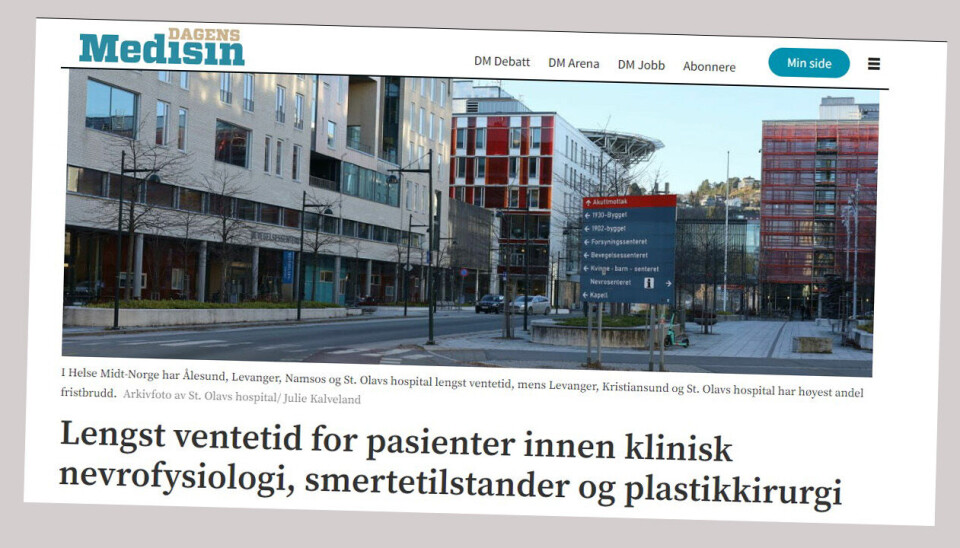 Faksimile fra dagensmedisin.no.