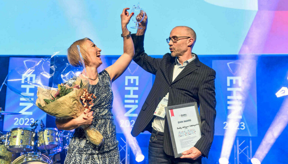 VANT: Vestre Viken HF vant EHiN award 2023, og mottok pokal.