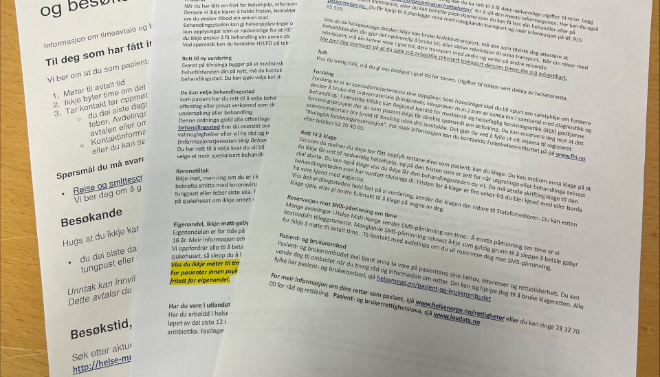 KOMPLISERT: Det kan være vanskelig for pasienter med et annet morsmål å forstå all informasjonen i kompliserte sykehusinnkallinger.