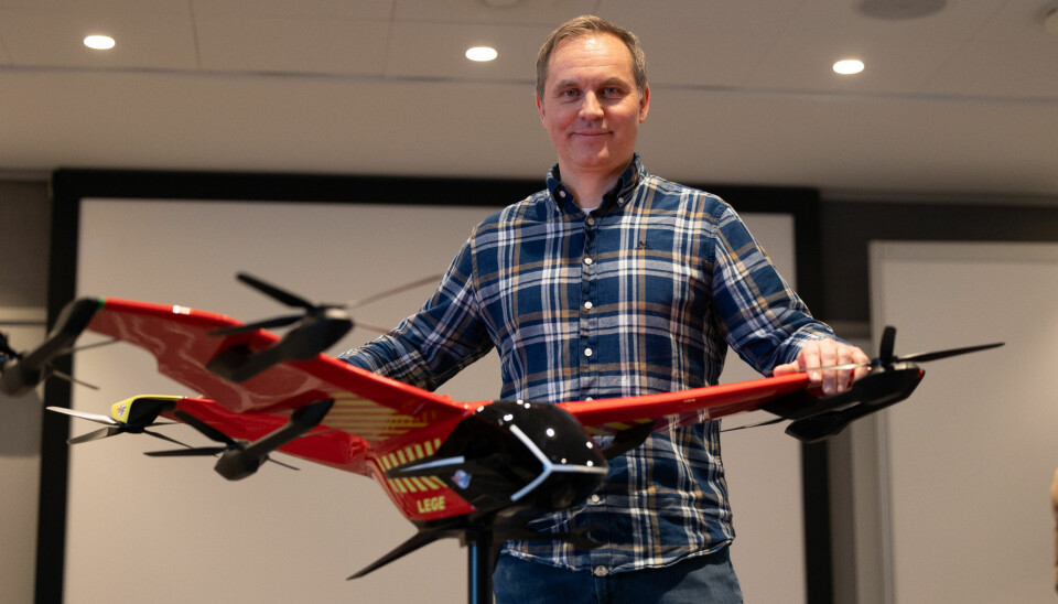 LEGEDRONE: Harald Jøsendal er Norsk Luftambulanses prosjektleder for legedrone-prosjektet stiftelsen har sammen med Airbus.