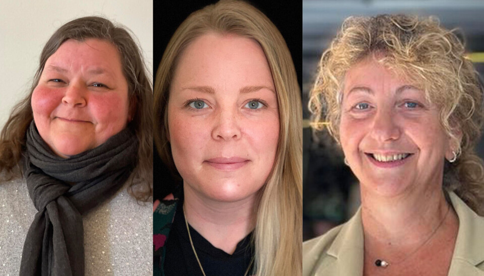 ERFARING: Med så gode søkertall kan vi ikke se behovet for å fjerne opptakskravet om relevant arbeidserfaring, skriver fra venstre: Cathrine Saltnes, Mari-Anne Aanes og Rita Stenseth.