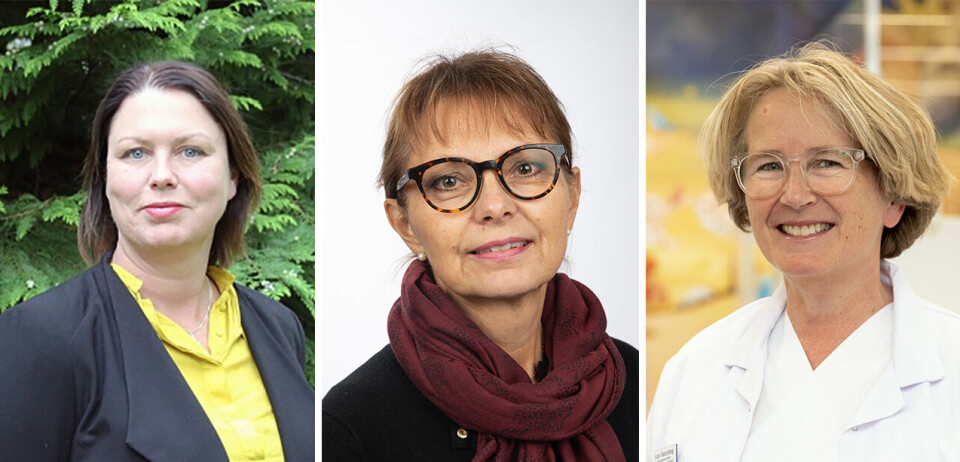 Hilde Nordgarden, avdelingsleder ved TAKO-senteret, Lovisenberg Diakonale Sykehus, Tove Irene Wigen, professor, avdeling for pedodonti, atferdsfag og rettodontologi, UiO og Anne Rønneberg, førsteamanuensis, avdeling for pedodonti, atferdsfag og rettodontologi, UiO.