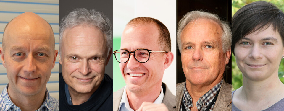 UNIKT: Vi i Norge sitter på unike helseregistre som kunne revolusjonert kreftbehandling globalt, skriver (f.v.) Tarjei Svensgjerd Hveem, Sigbjørn Smeland, Ketil Widerberg, Ole Christian Lingjærde og Manuela Zucknick.