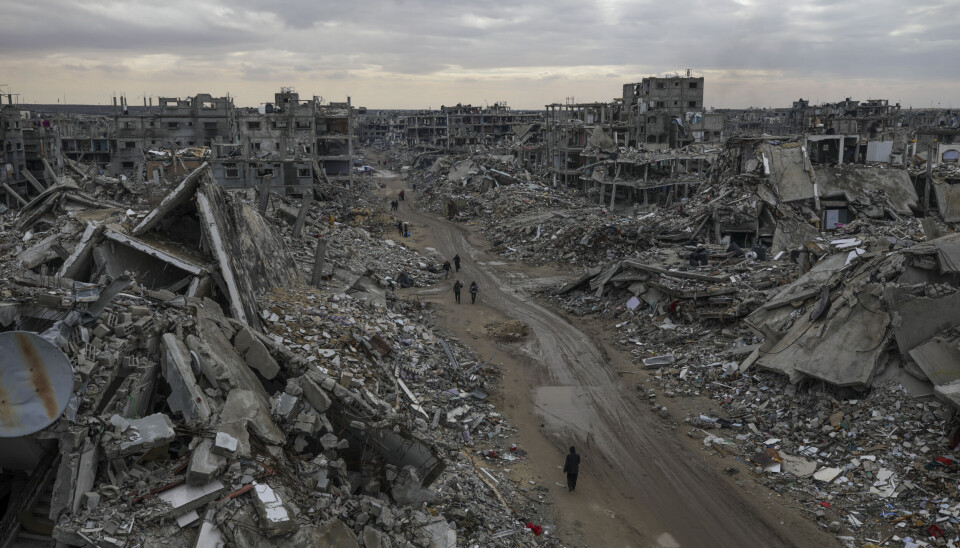RUINER: Helsevesenet i Gaza ligger i ruiner etter de israelske angrepene, og Verdens helseorganisasjon (WHO) tvinges til å fryse støtten til gjenoppbygging som følge av president Donald Trumps bistandskutt.