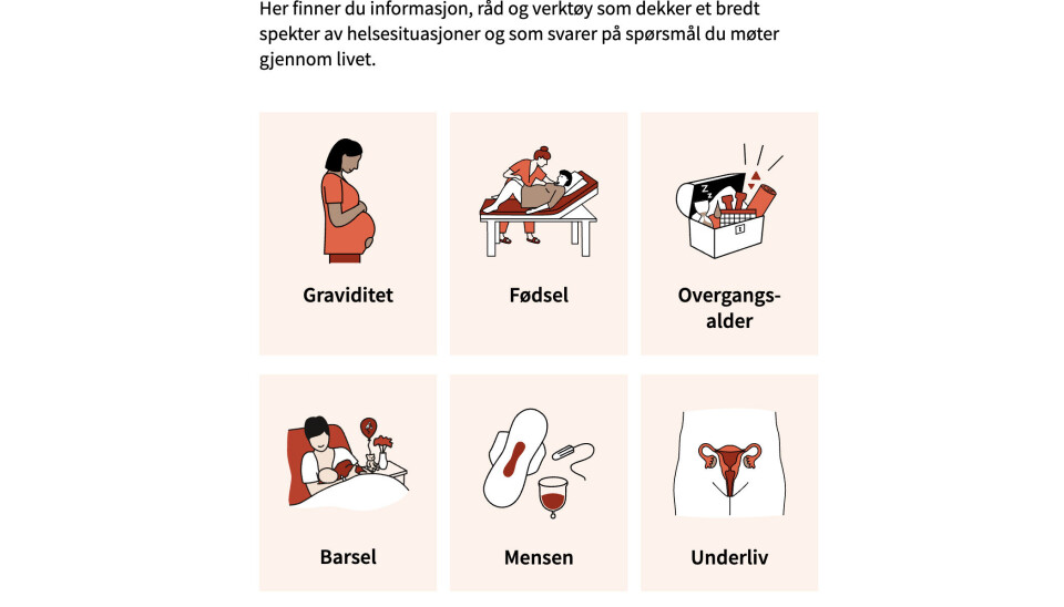 KVINNEHELSE: Helsedirektoratet har lansert en nettside om kvinnehelse på kvinnedagen.