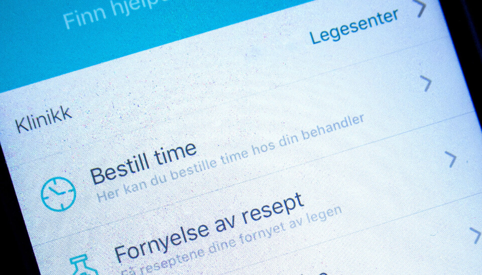 Oslo 20190314.Illustrasjonsfoto: Vårt digitale helsevesen. Helsenorge.no. Der kan man bytte lege, bestille legetime på nett, bestille pasientreiser, resept, vaksiner, frikort, se på kjernejournalen sin, se pasientjournalen sin, ha e-konsultasjon med legen på skjerm osv. Foto: Gorm Kallestad / NTB
