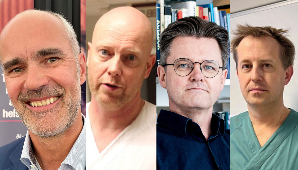 VEIEN Å GÅ: Norge blir nødt til å prioritere annerledes i fremtiden, og vi mener at økt bruk av robotassistert miniinvasiv kirurgi innen våre fagfelt er veien å gå, skriver en stor gruppe kirurger, her representert ved Ståle Sagabråten, Ola Christiansen, Henrik Aamodt og Lars Martin Rekkedal.