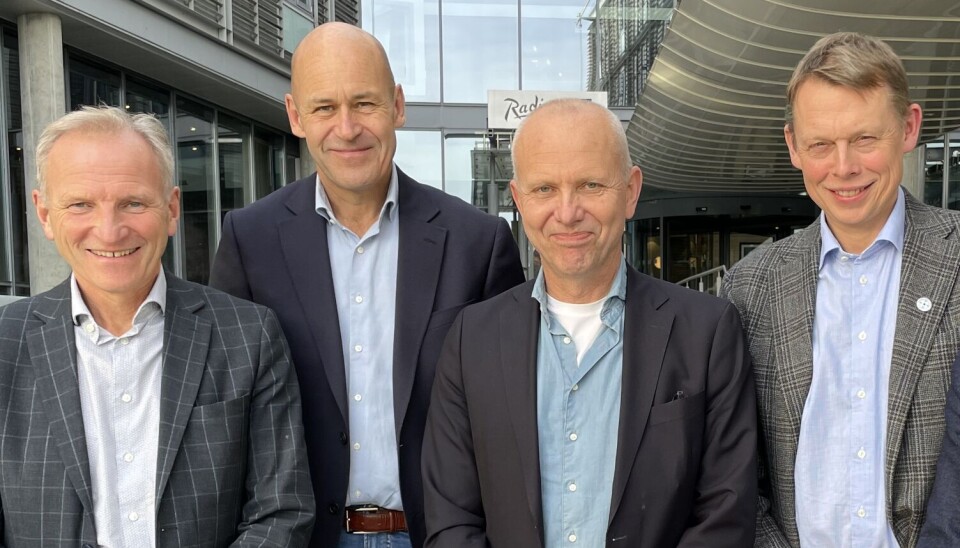 Kvalitetsarbeid må være enkelt og bli en del av den daglige rutinen, mener direktørene ved landets universitetssykehus, her representert ved Einar Hansen (Haukeland universitetssjukehus), Øystein Mæland (Akershus universitetssykehus), Bjørn Atle Lein Bjørnbeth (Oslo universitetssykehus) og Tom Christian Martinsen (St. Olavs hospital).