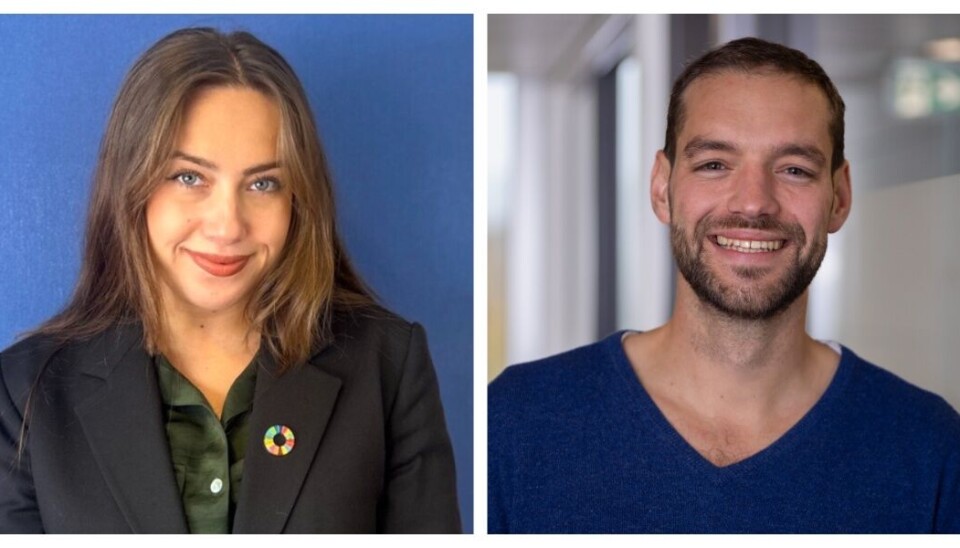 SE TIL FRANKRIKE: Nikolas Weise og Alexandria Marie Elboe Gogstad i Johnson & Johnson mener Norge bør se til Frankrikes system for tidlig tilgang til lovende behandling.