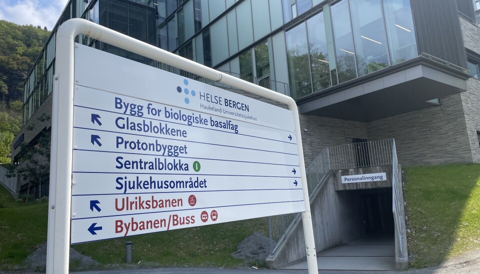 KONTROLL: Miljøhallen ligger bak Sentralblokken på Haukeland universitetssjukehus.