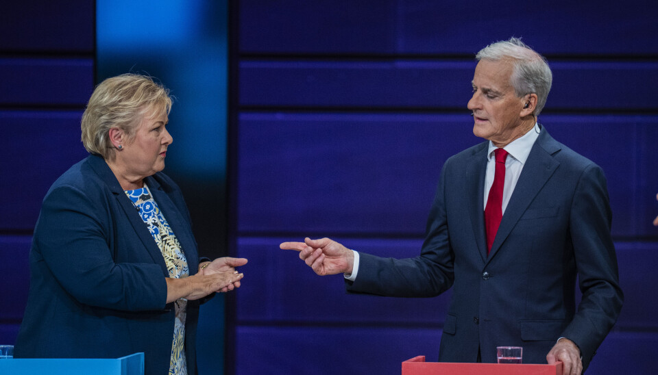 Erna Solberg (H) vil ha en siste duell med statsminister Jonas Gahr Støre (Ap) før valget.