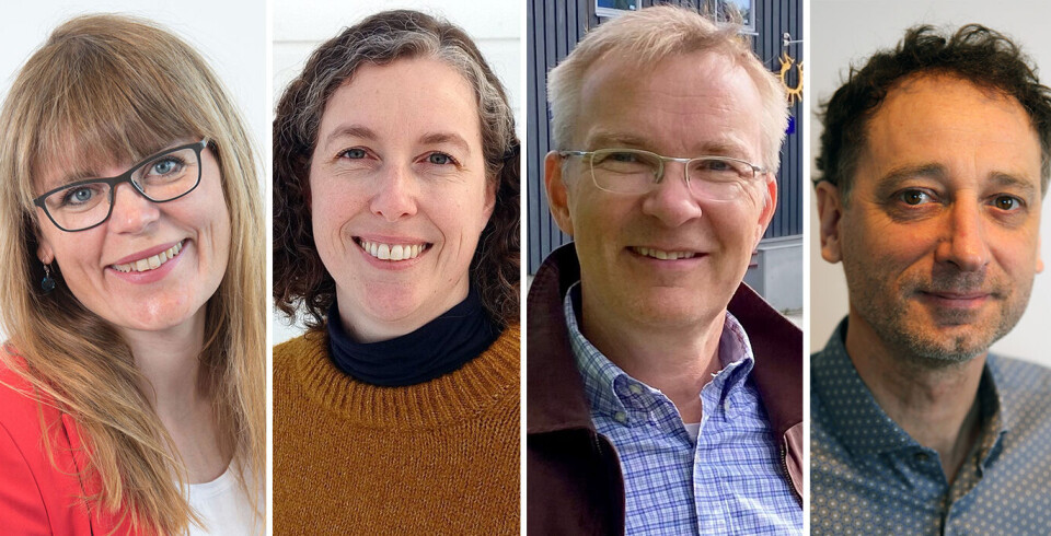 GÅR FORAN: Finnmarkssykehuset går foran, og tar allerede nå mange av de nødvendige grepene som alle helseforetak før eller siden må gjennom for å møte helsetjenestens utfordringer framover, Tonje E. Hansen, Renate Jakobsson, Michael Strehle og Amund Peder Teigmo.