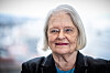 Gro Harlem Brundtland portrett ved åpningen av det nye regjeringskvartalet i Oslo.